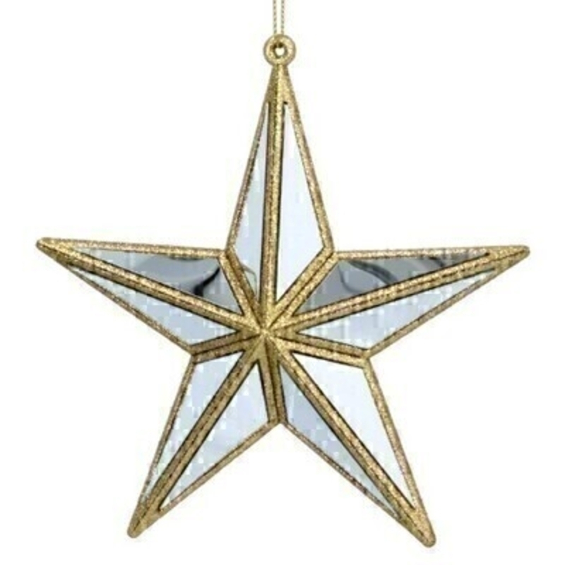 This beautiful gold and silver star hanging decoration has a mirror finish and is from Designer Gisela Graham.  There is also a matching Christmas tree topper available which would make a lovely addition to your Christmas Tree. This hanging decoration will delight for years to come. It will compliment any home and will bring Christmas cheer to children at Christmas time year after year. Remember Booker Flowers and Gifts for Gisela Graham Christmas Decorations. 